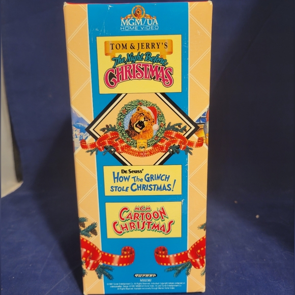 Vintage VHS 3 Movie Box Set 1991 MGM Cartoon Christmas Tom & Jerry The Grinch - Picture 3 of 16